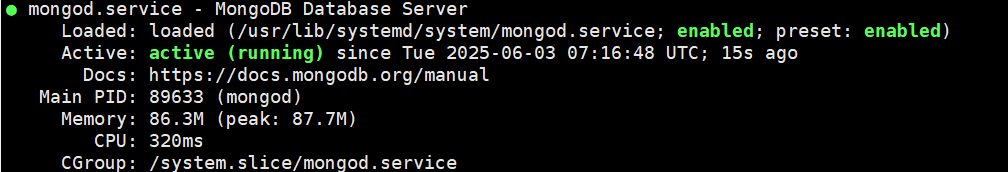 安裝mongodb8.0 狀態